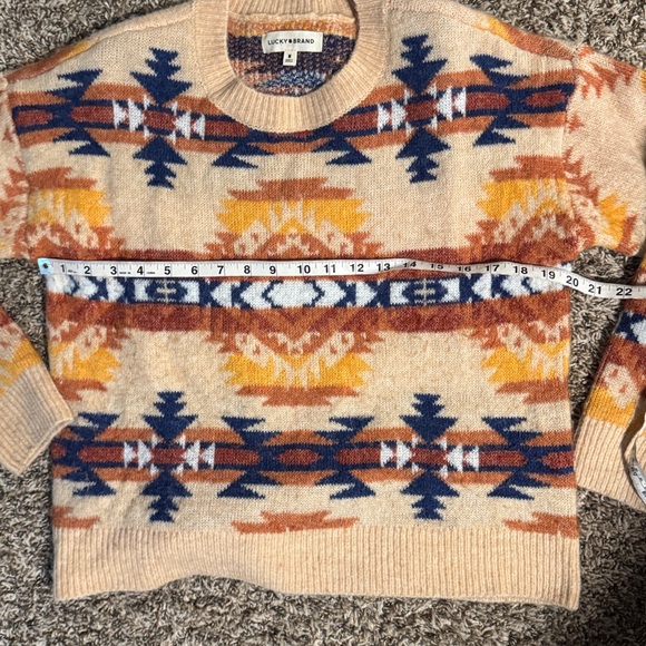 Lucky Brand Southwestern Patterned Sweater wool blend - Picture 12 of 13